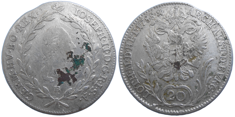 Jozef II. 20 Grajciar 1788 B